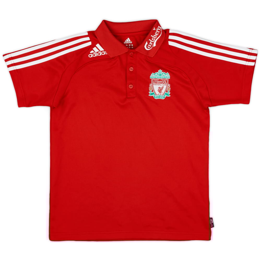 2008-09 Liverpool adidas Polo Shirt - 8/10 - (L.Boys)