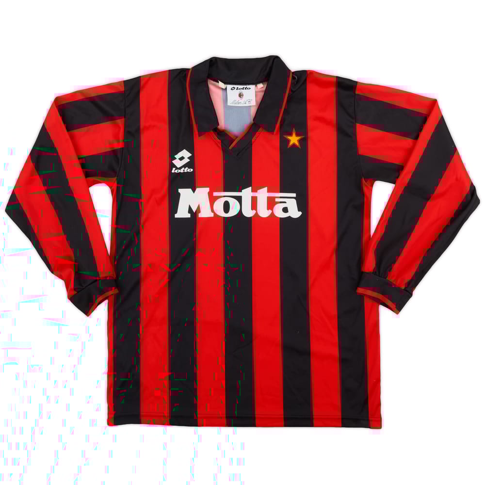 1993-94 AC Milan Home L/S Shirt - 6/10 - (XXXL.Boys)