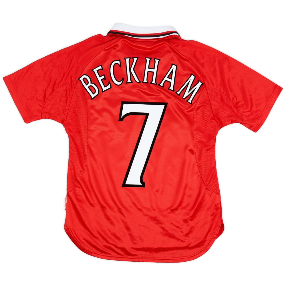1999-00 Manchester United 'CL Winners' Shirt Beckham #7 - 8/10 - (Y)
