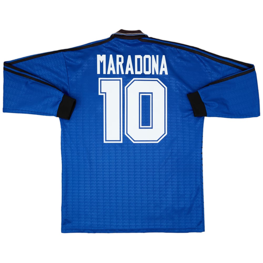 1994-97 Argentina Away L/S Shirt Maradona #10 - 9/10 - (XL)