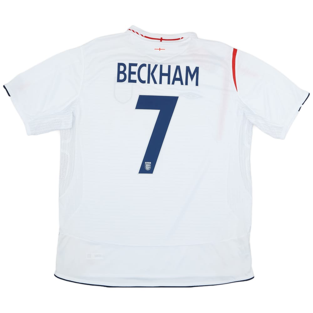 2005-07 England Home Shirt Beckham #7 (XXL)
