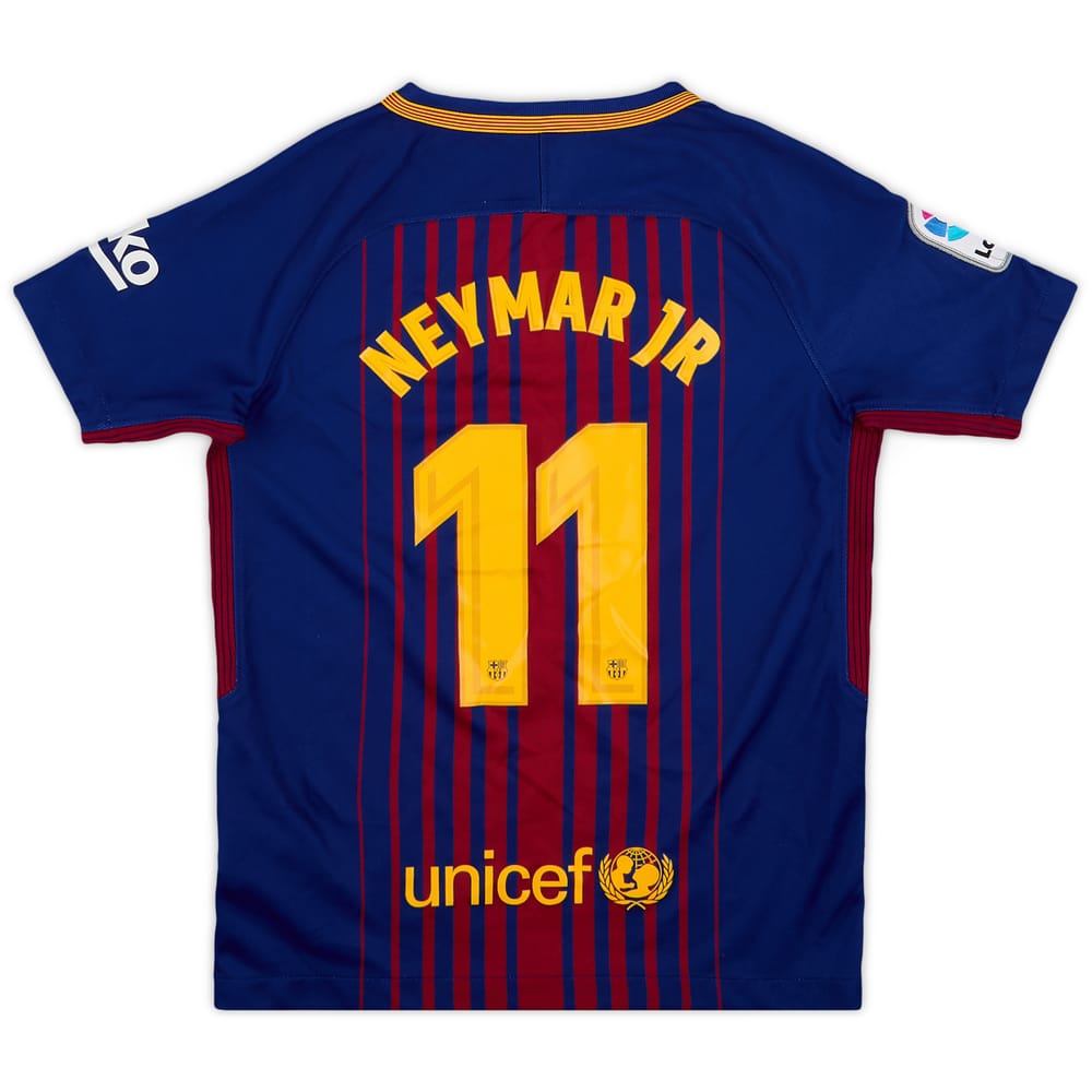 2017-18 Barcelona Home Shirt Neymar Jr #10 - 9/10 - (S.Boys)