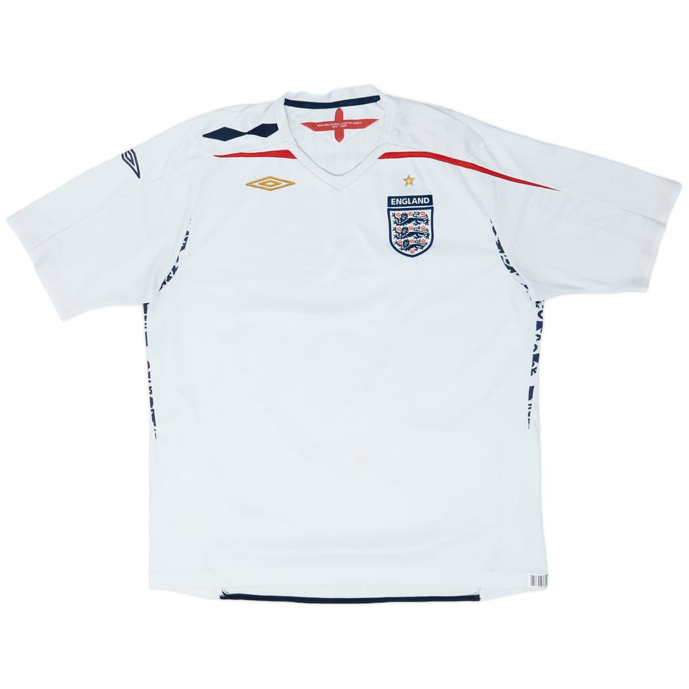 2007-09 England Home Shirt - 6/10 - (XXL)