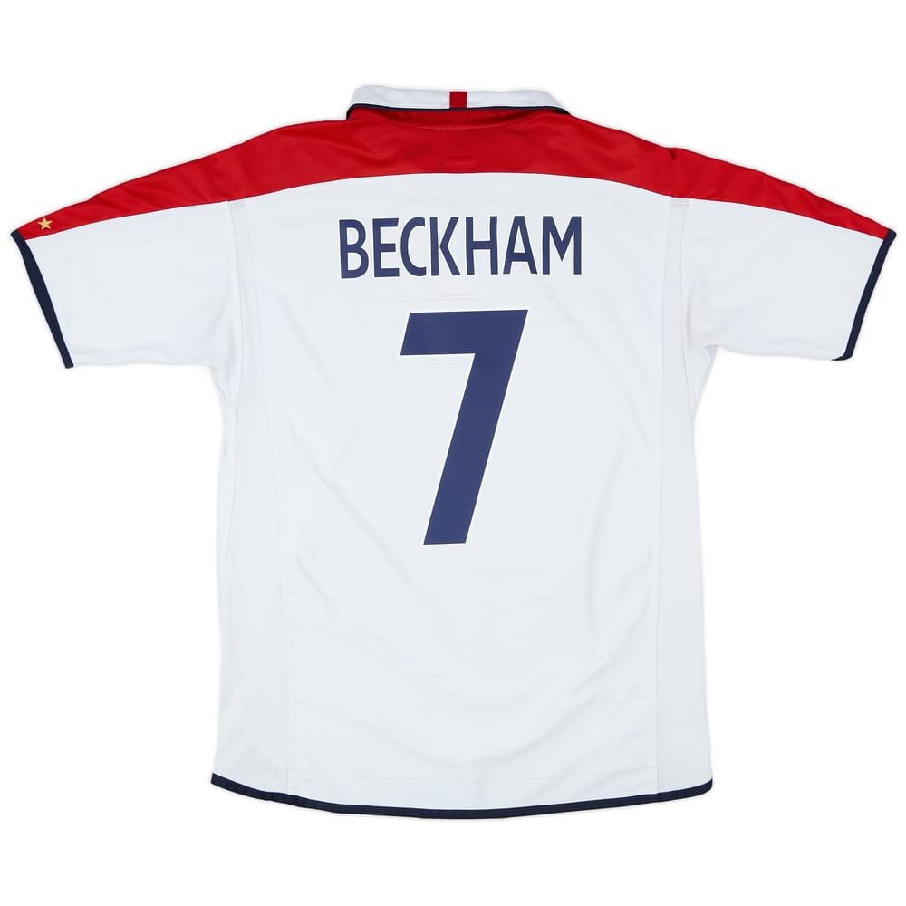 2003-05 England Home Shirt Beckham #7 - 6/10 - (L)