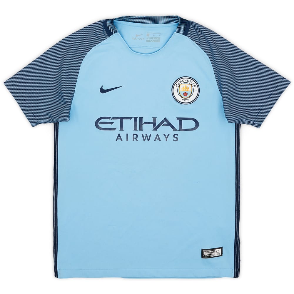 2016-17 Manchester City Home Shirt - 7/10 - (M.Boys)