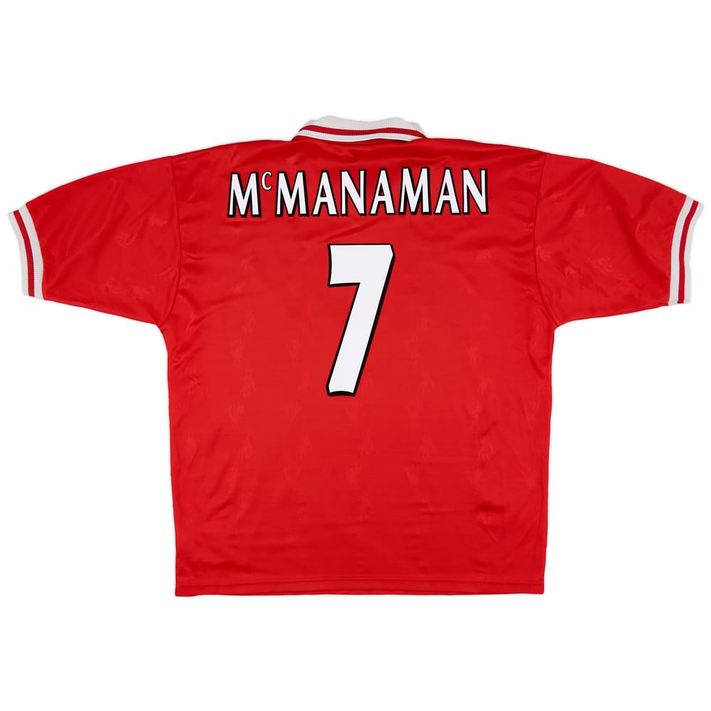 1996-98 Liverpool Home Shirt McManaman #7 - 8/10 - (XL)