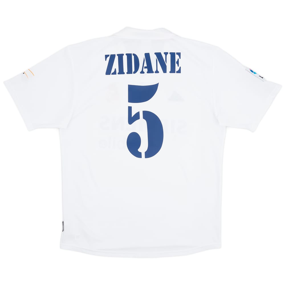 2002-03 Real Madrid Centenary Home Shirt Zidane #5 - 8/10 - (M)
