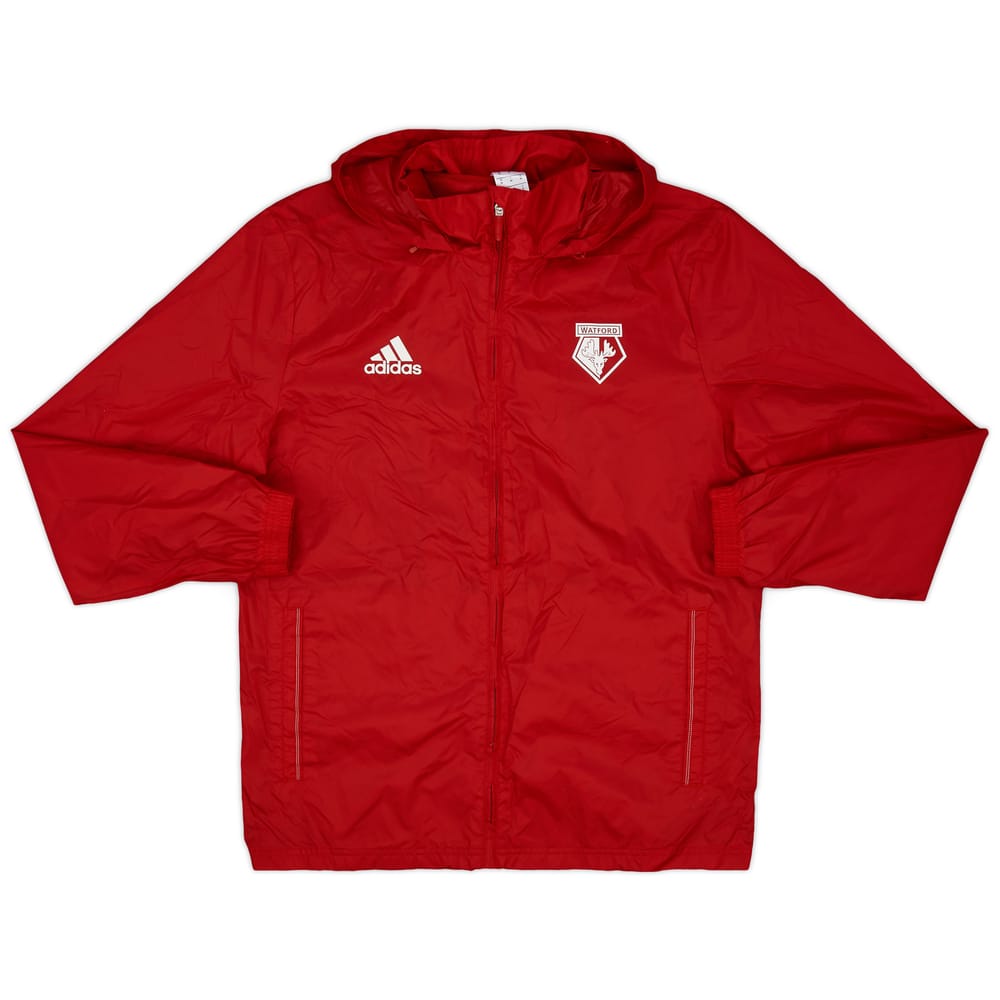 2017-18 Watford adidas Hooded Rain Jacket - 9/10 - (M)
