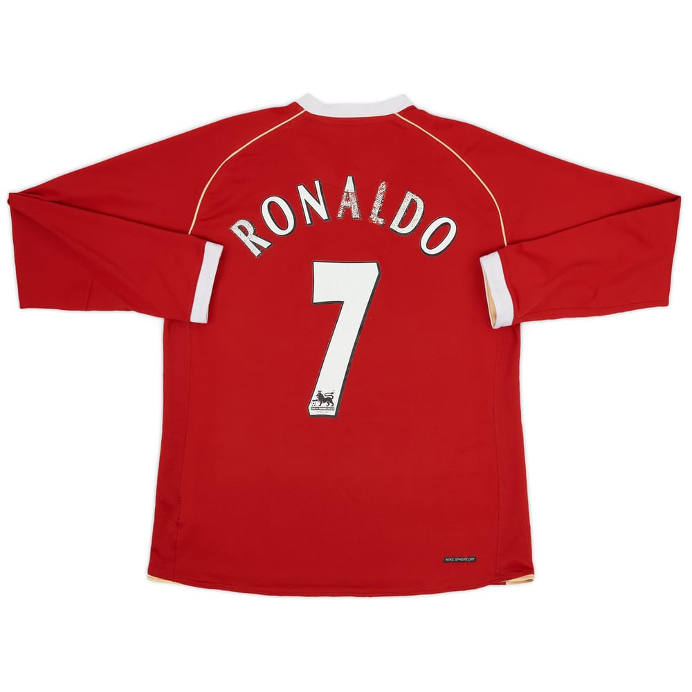 2006-07 Manchester United Home L/S Shirt Ronaldo #7 - 5/10 - (M)