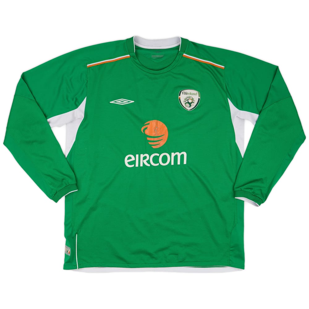2004-06 Ireland Home L/S Shirt - 5/10 - (XL)