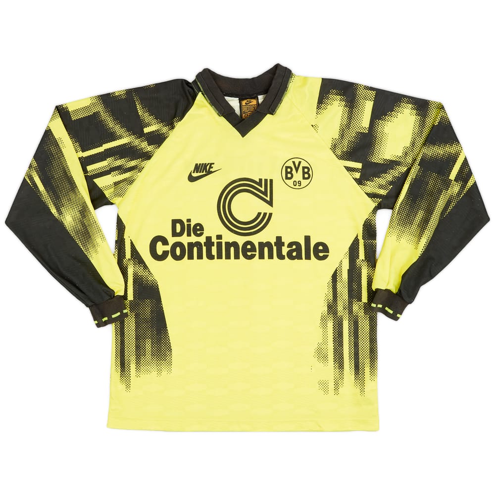 1992-93 Borussia Dortmund Home L/S Shirt - 9/10 - (M)