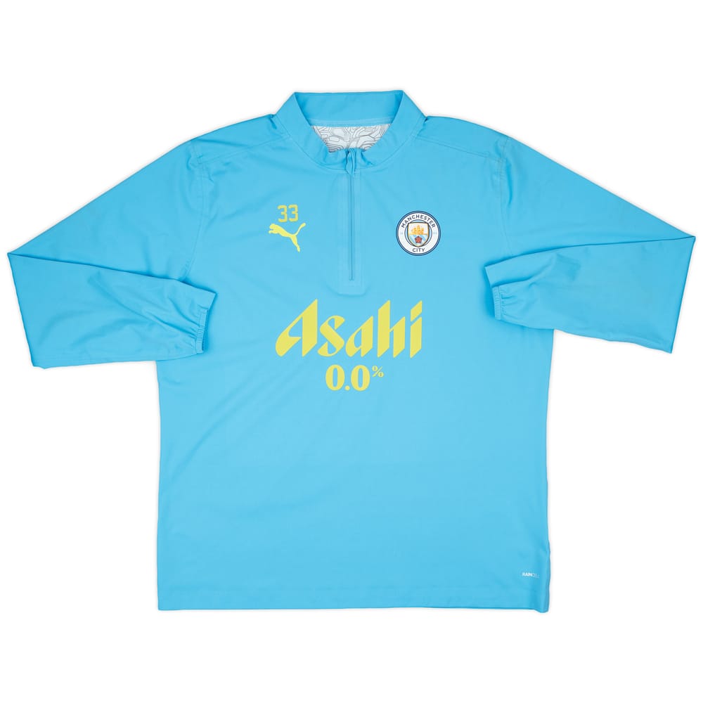 2024-25 Manchester City Player Issue 1/4 Zip Rain Top #33 (Carson) - 9/10 - (XL)