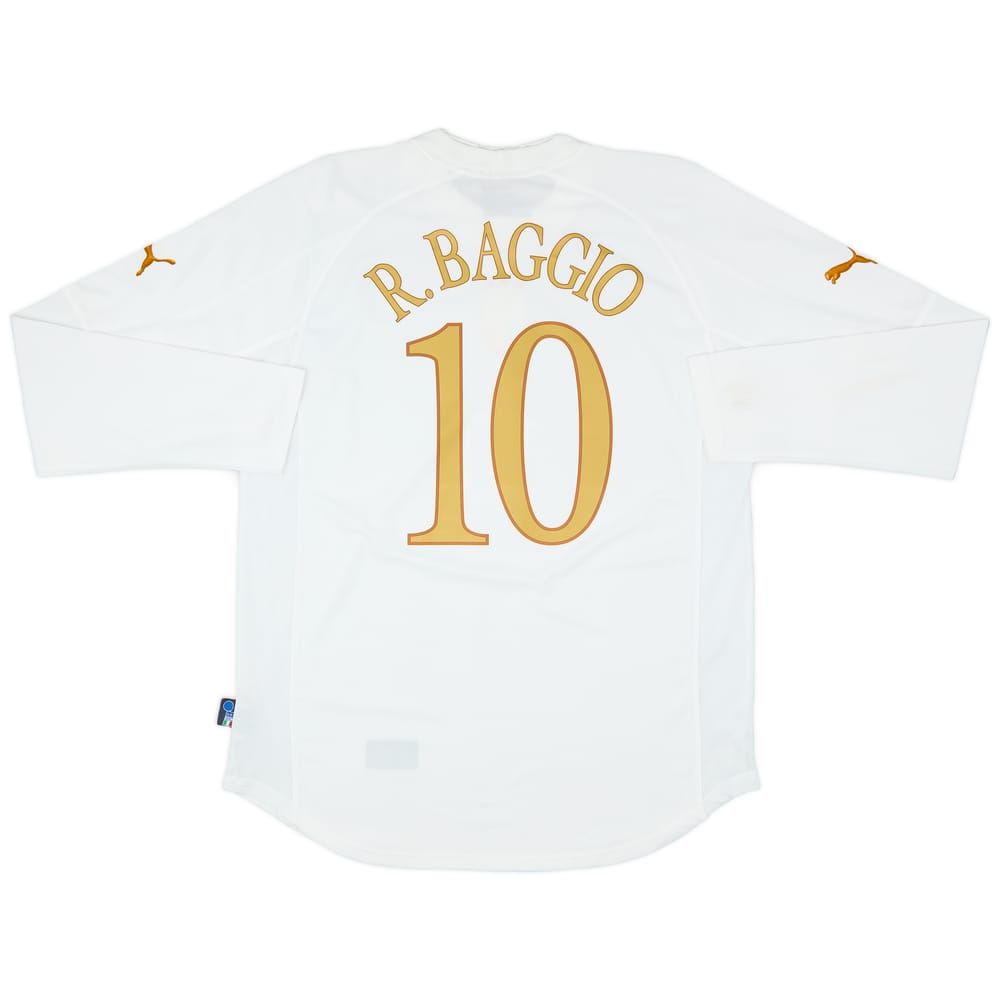 2004-06 Italy Away L/S Shirt Baggio #10 - 8/10 - (XL)