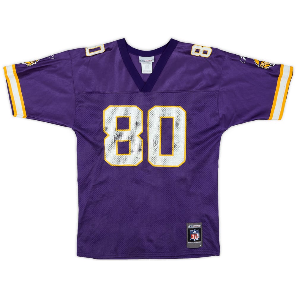 2001 Minnesota Vikings C.Carter #80 Reebok Home Jersey - 5/10 - (L.Boys)