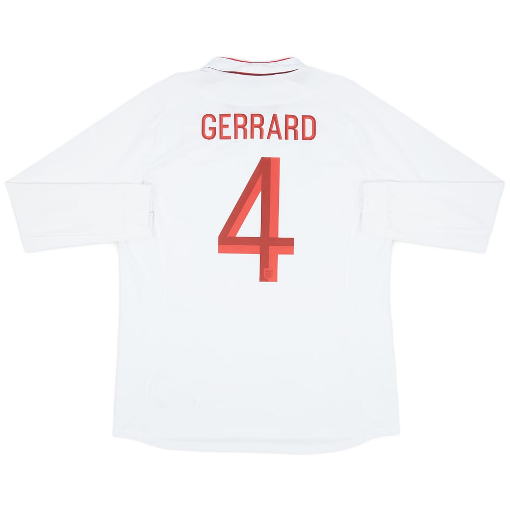 2012-13 England Home L/S Shirt Gerrard #4 - 8/10 - (L)