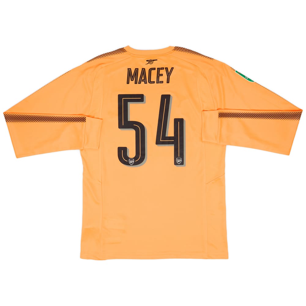 2018 Arsenal Match Issue Carabao Cup Final GK Shirt Macey #54