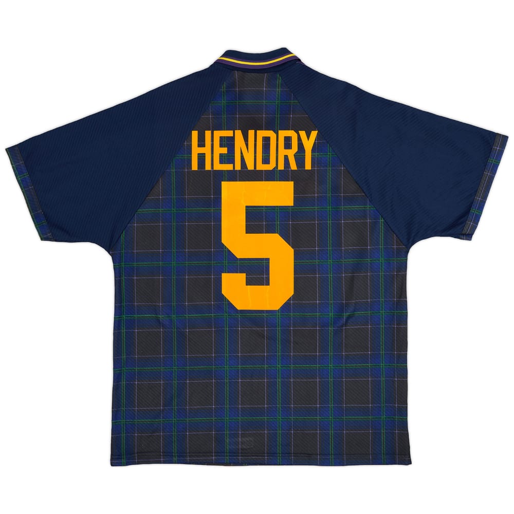 1994-96 Scotland Home Shirt Hendry #5 - 9/10 - (XL)