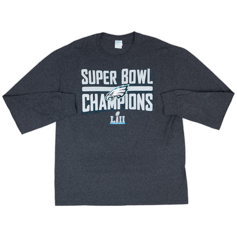 2018 Philadelphia Eagles Super Bowl LII Champions L/S Tee - 9/10 - (XL)