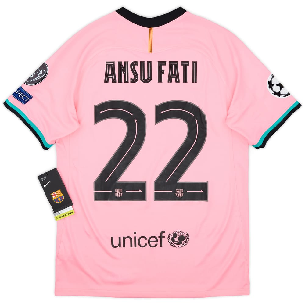2020-21 Barcelona Third Shirt Ansu Fati #22 (M)