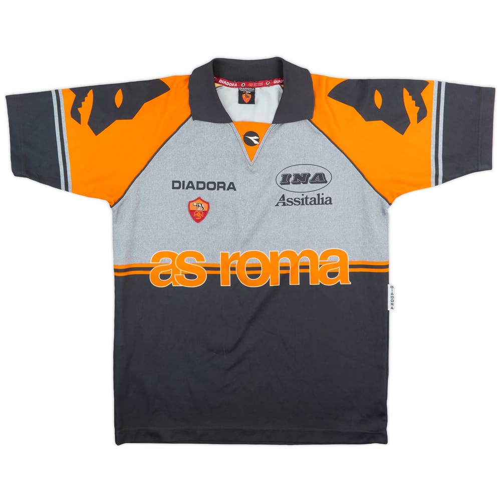 1999-00 Roma Diadora Training Shirt - 9/10 - (L)