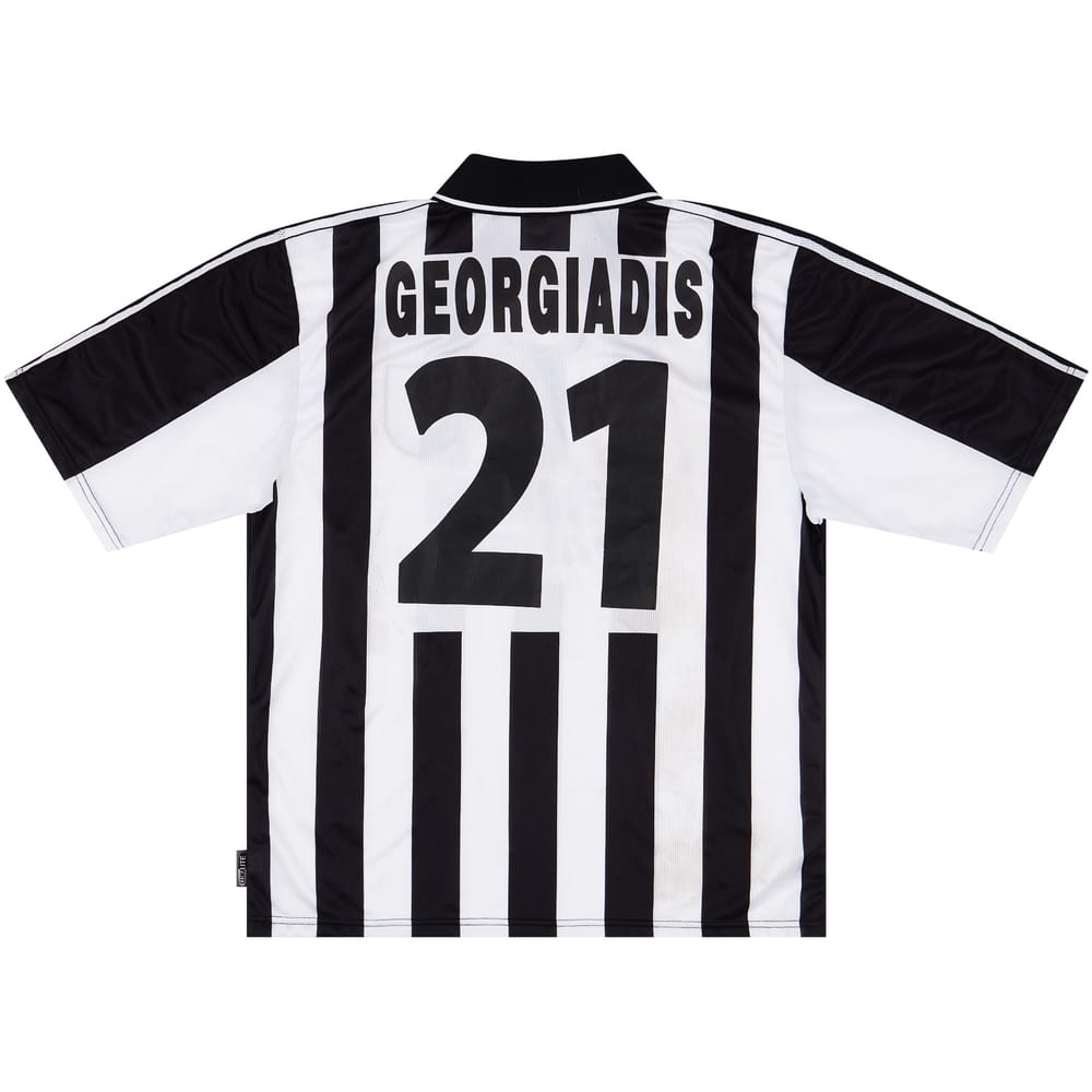 1999-00 PAOK Match Issue Home Shirt Georgiadis #21