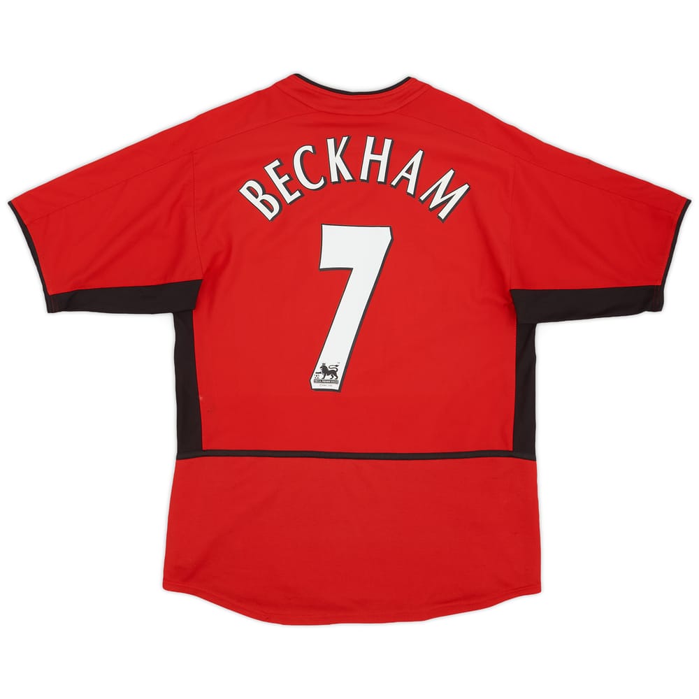2002-04 Manchester United Home Shirt Beckham #7 - 6/10 - (S)