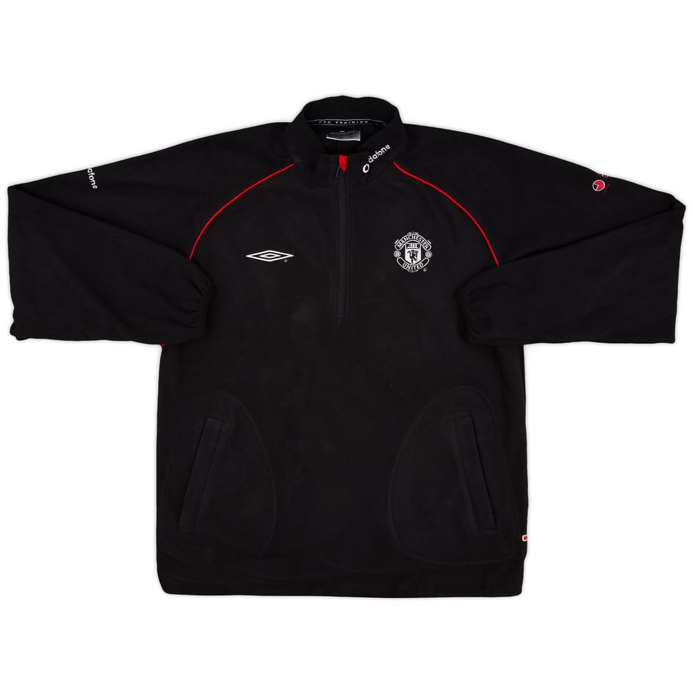 2000-02 Manchester United Umbro 1/4 Zip Fleece Top - 8/10 - (M)