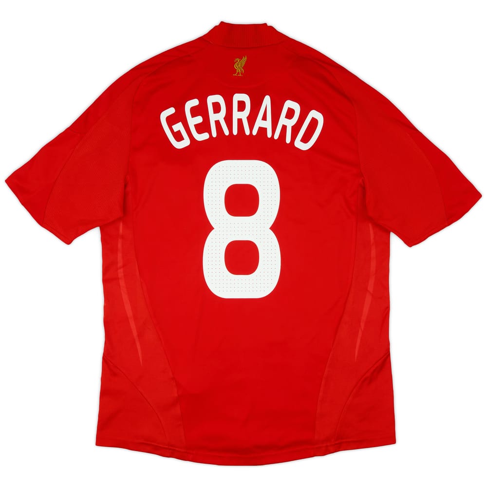 2008-10 Liverpool Home Shirt Gerrard #8 - 7/10 - (L)