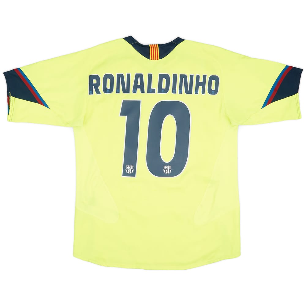 2005-06 Barcelona Away Shirt Ronaldinho #10 - 4/10 - (M)