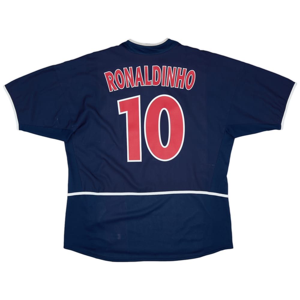2002-03 Paris Saint-Germain Home Shirt Ronaldinho #10 - 7/10 - (XL)