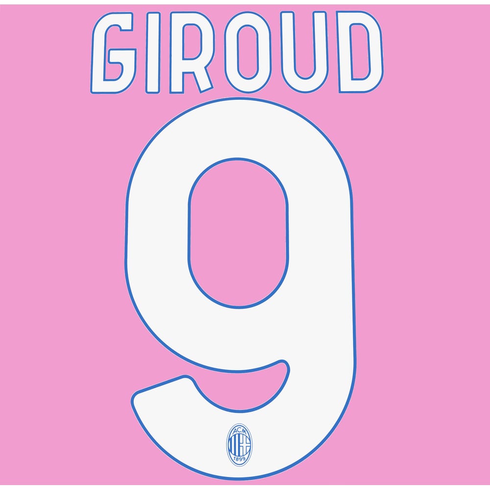 2023-24 AC Milan Third Giroud #9 Name Set