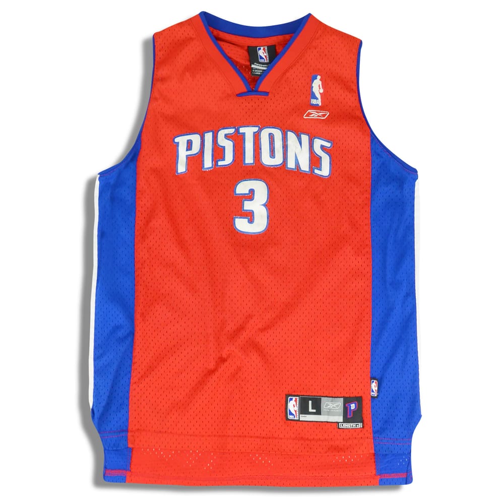 2005-06 Detroit Pistons Wallace #3 Reebok Swingman Jersey (Alternate) Y