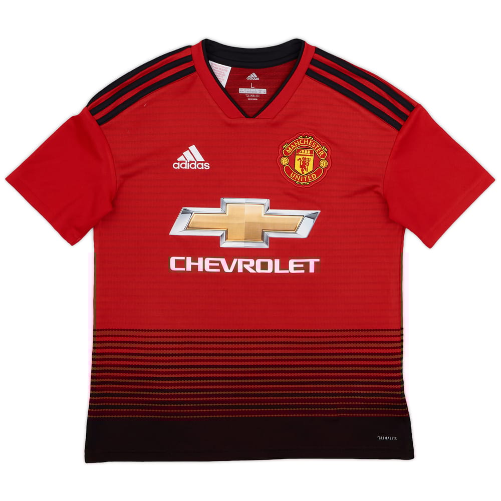 2018-19 Manchester United Home Shirt - 7/10 - (L.Boys)