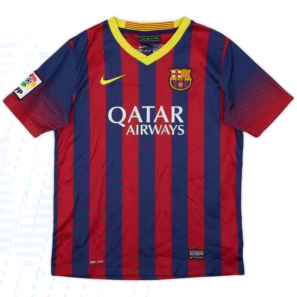 2013-14 Barcelona Home Shirt - 9/10 - (L.Boys)