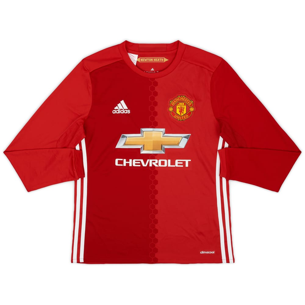 2016-17 Manchester United Home L/S Shirt - 9/10 - (L.Boys)