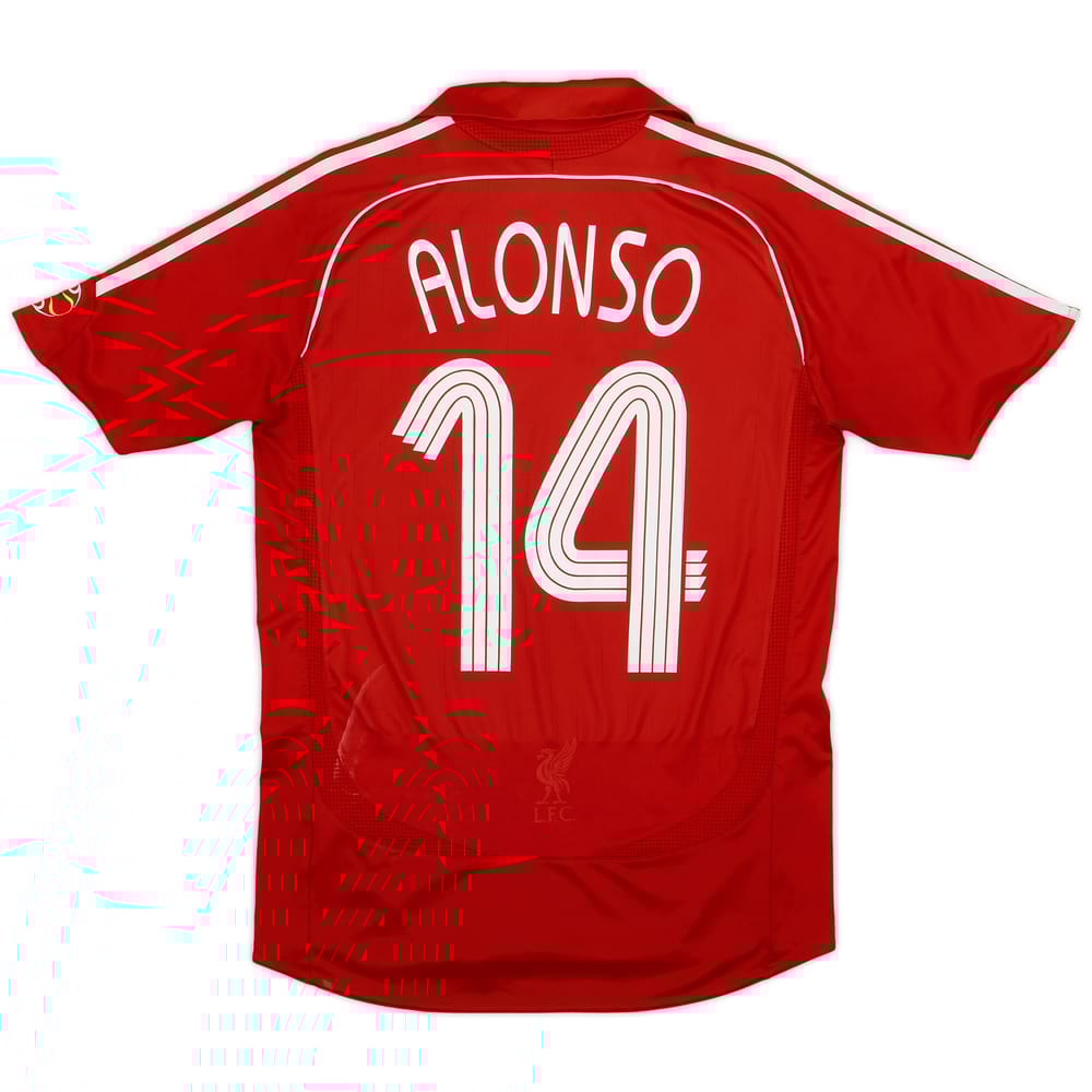 2006-08 Liverpool Home Shirt Alonso #14 - 6/10 - (S)