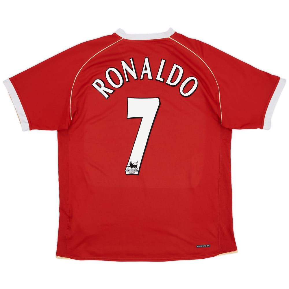 2006-07 Manchester United Home Shirt Ronaldo #7 - 9/10 - (L)