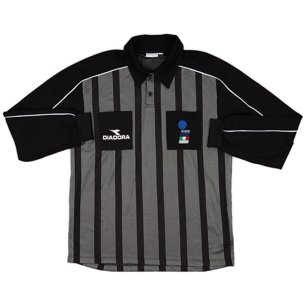 1999-00 Italy FIGC Diadora Referee L/S Shirt - 6/10 - (XL)