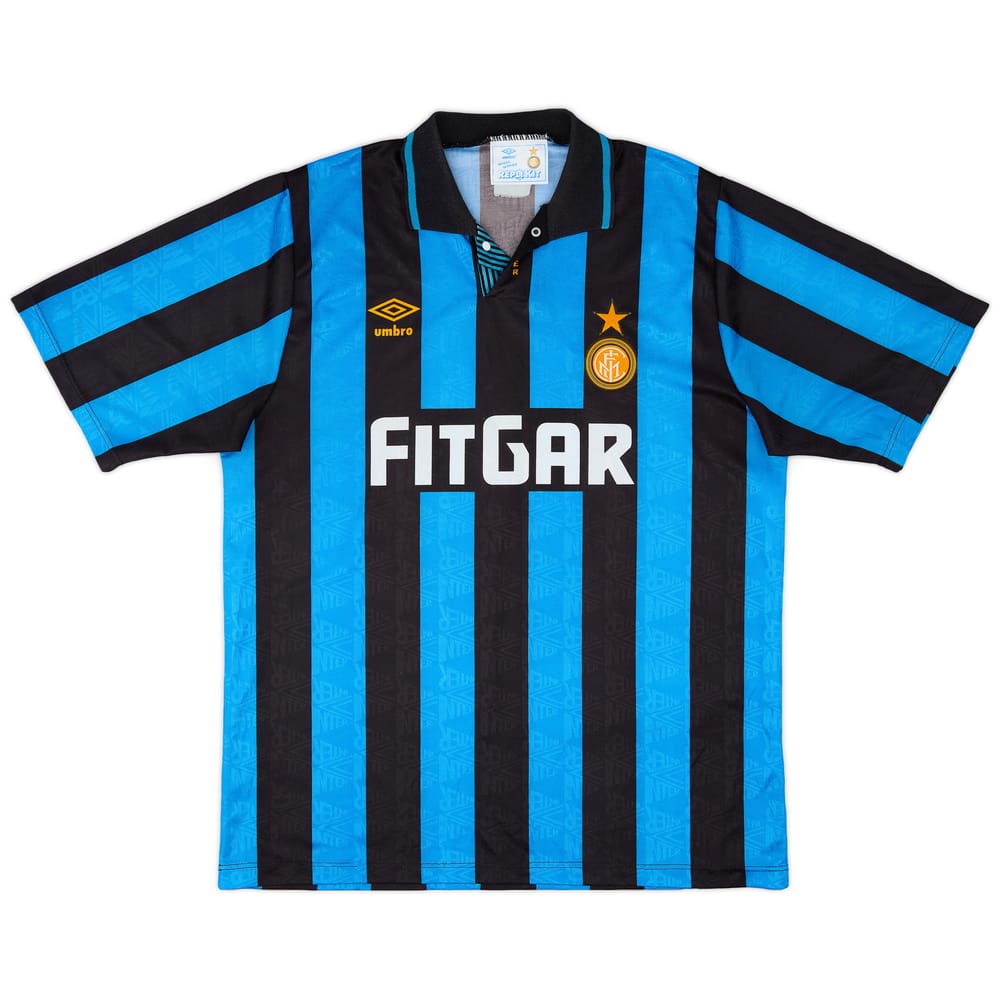 1991-92 Inter Milan Home Shirt - 8/10 - (XL)