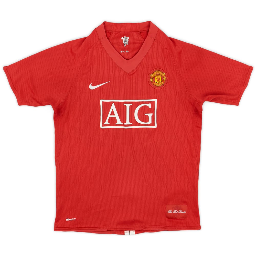 2007-09 Manchester United Home Shirt - 7/10 - (XL.Boys)