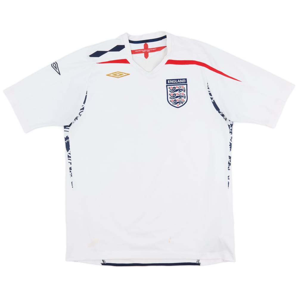 2007-09 England Home Shirt - 4/10 - (L)
