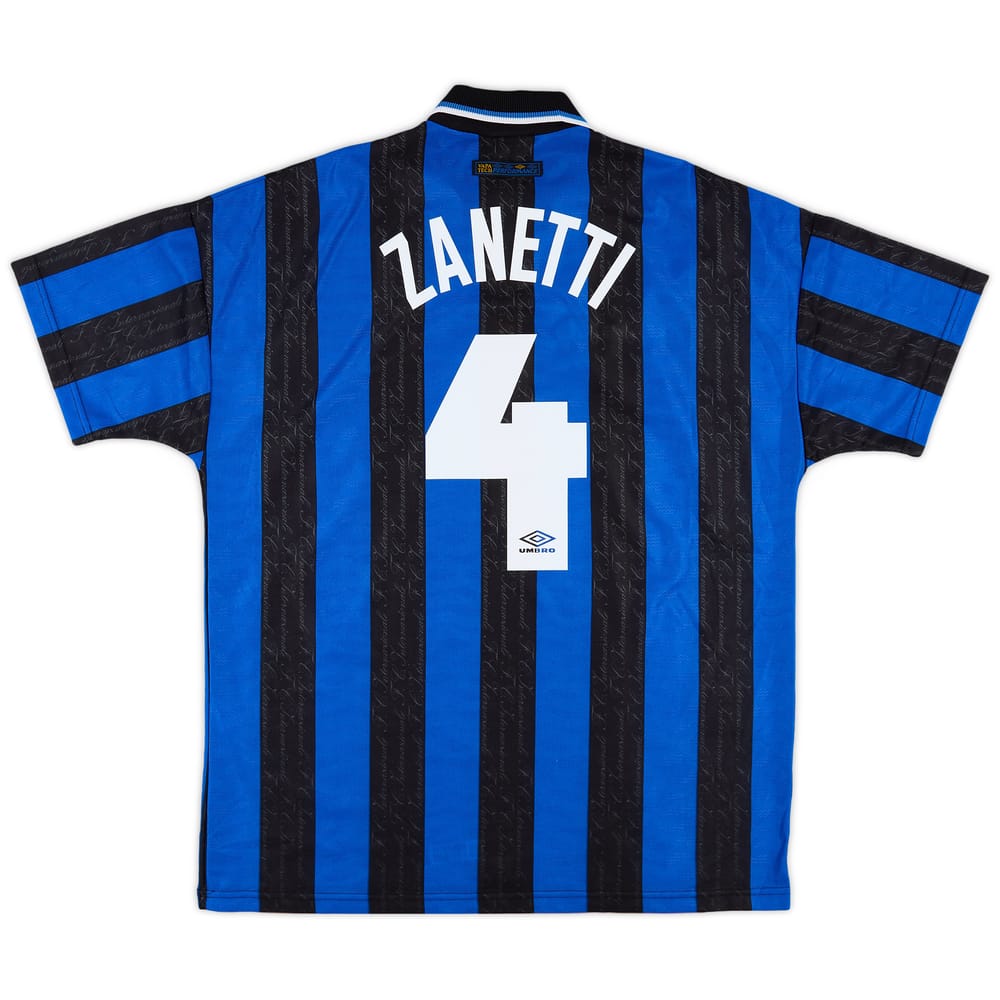 1997-98 Inter Milan Home Shirt Zanetti #4 - 9/10 - (XL)
