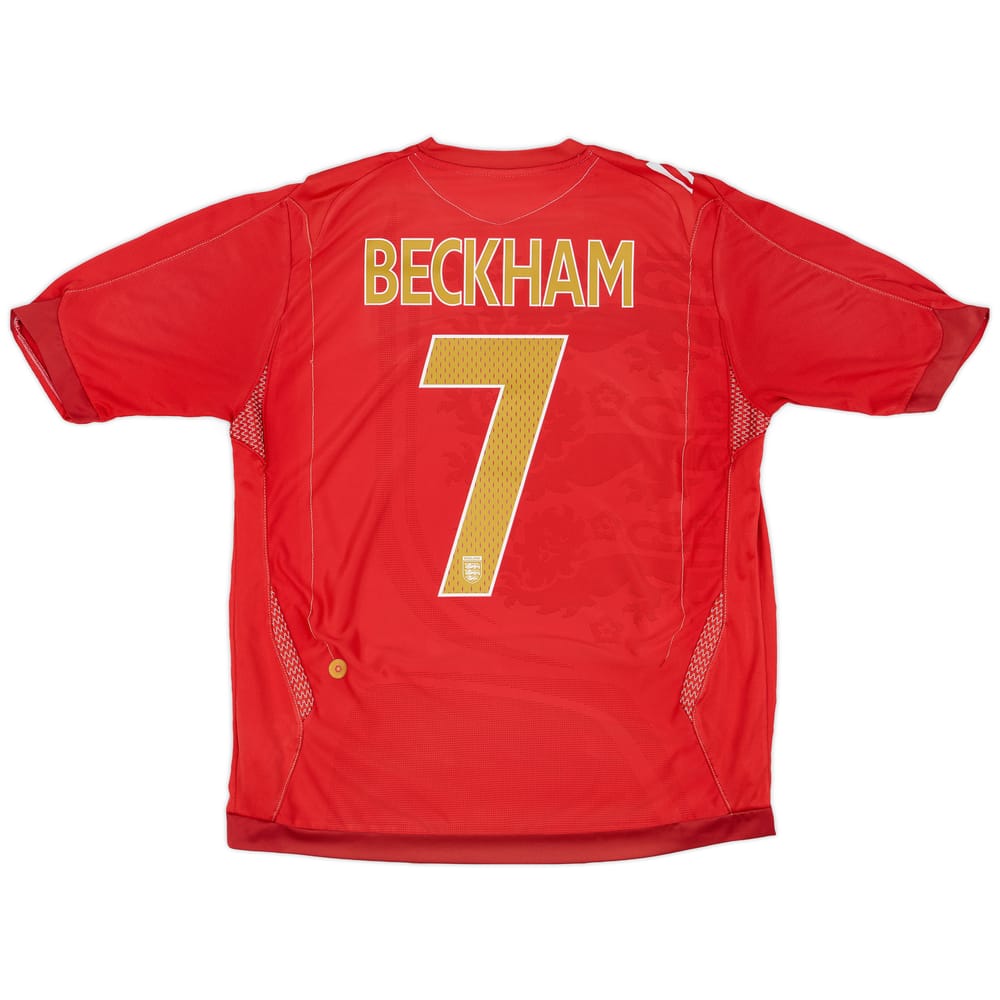 2006-08 England Away Shirt Beckham #7 - 7/10 - (L)