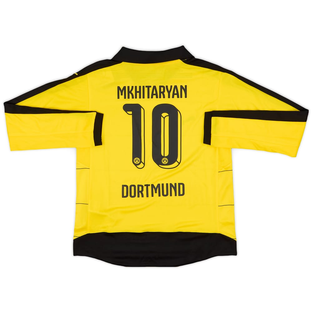 2015-16 Borussia Dortmund Home L/S Shirt Mkhitaryan #10 (L.Boys)