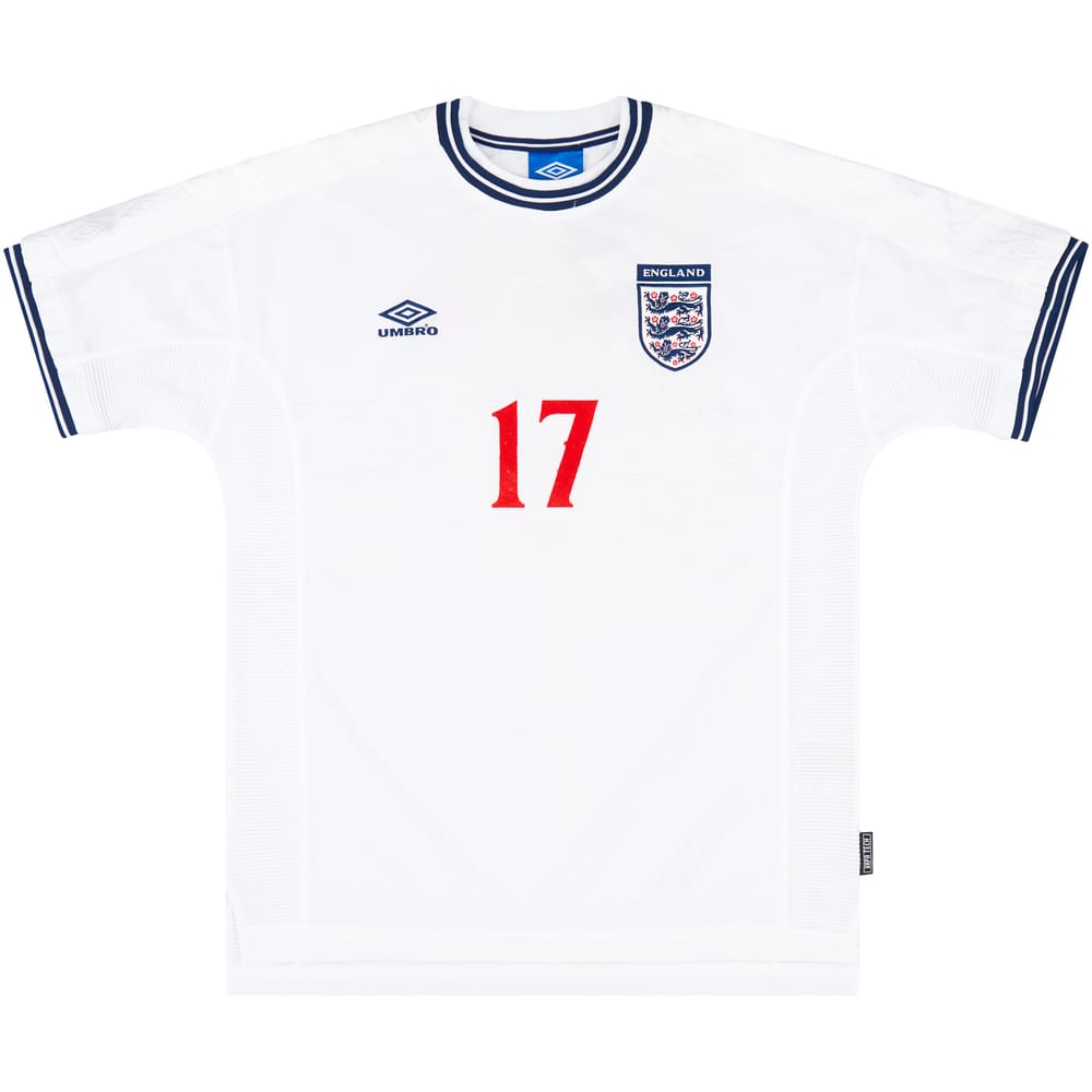 2000 England Match Issue Home Shirt #17 (Brown) v Finland
