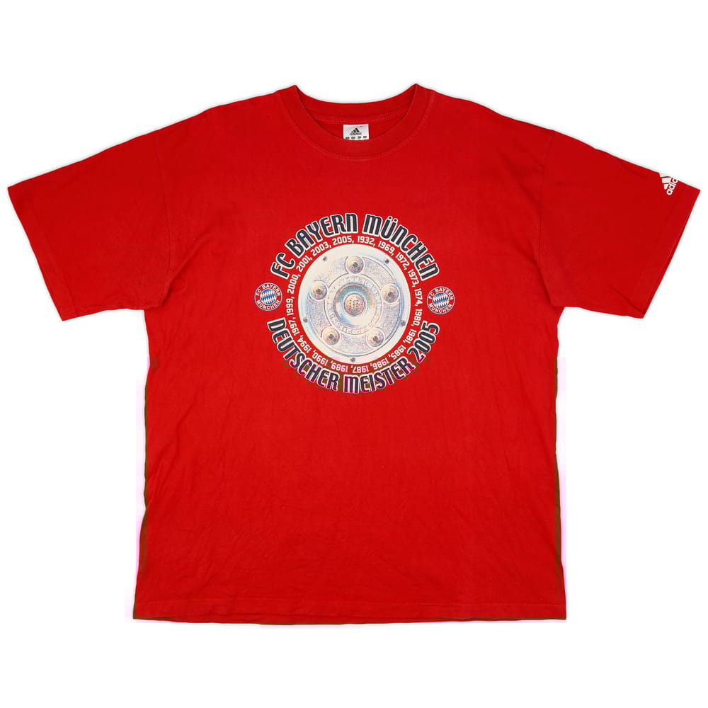 2005 Bayern Munich adidas "Deutscher Meister 2005" Graphic Tee - 8/10 - (XXL)