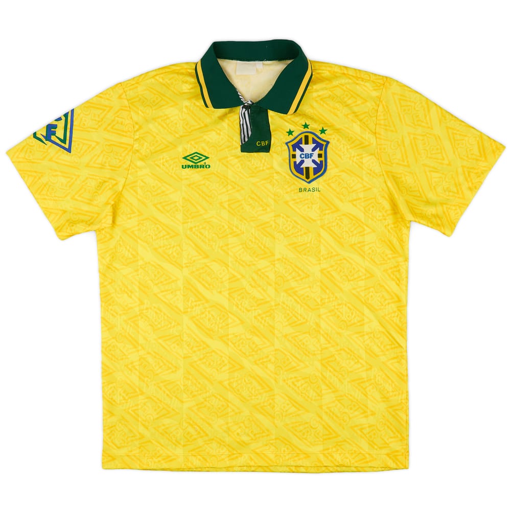 1991-93 Brazil Home Shirt - 6/10 - (L)