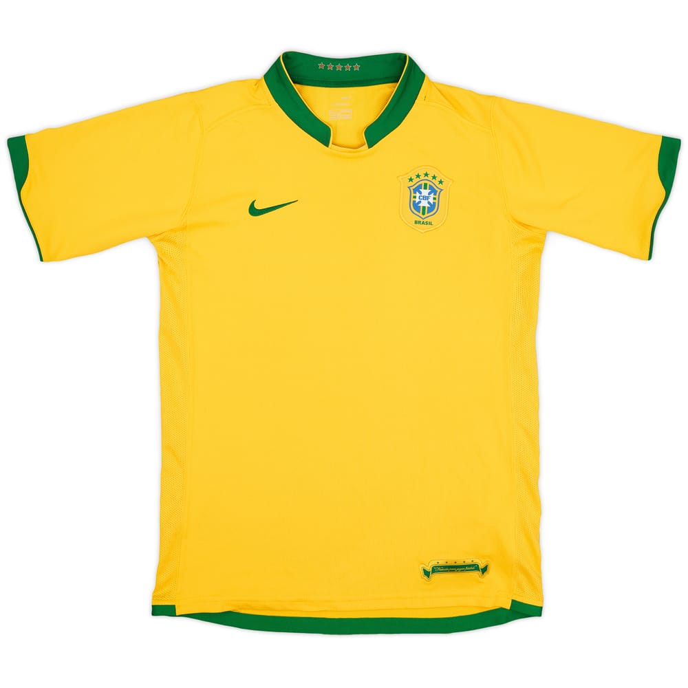 2006-08 Brazil Home Shirt - 9/10 - (XL.Boys)