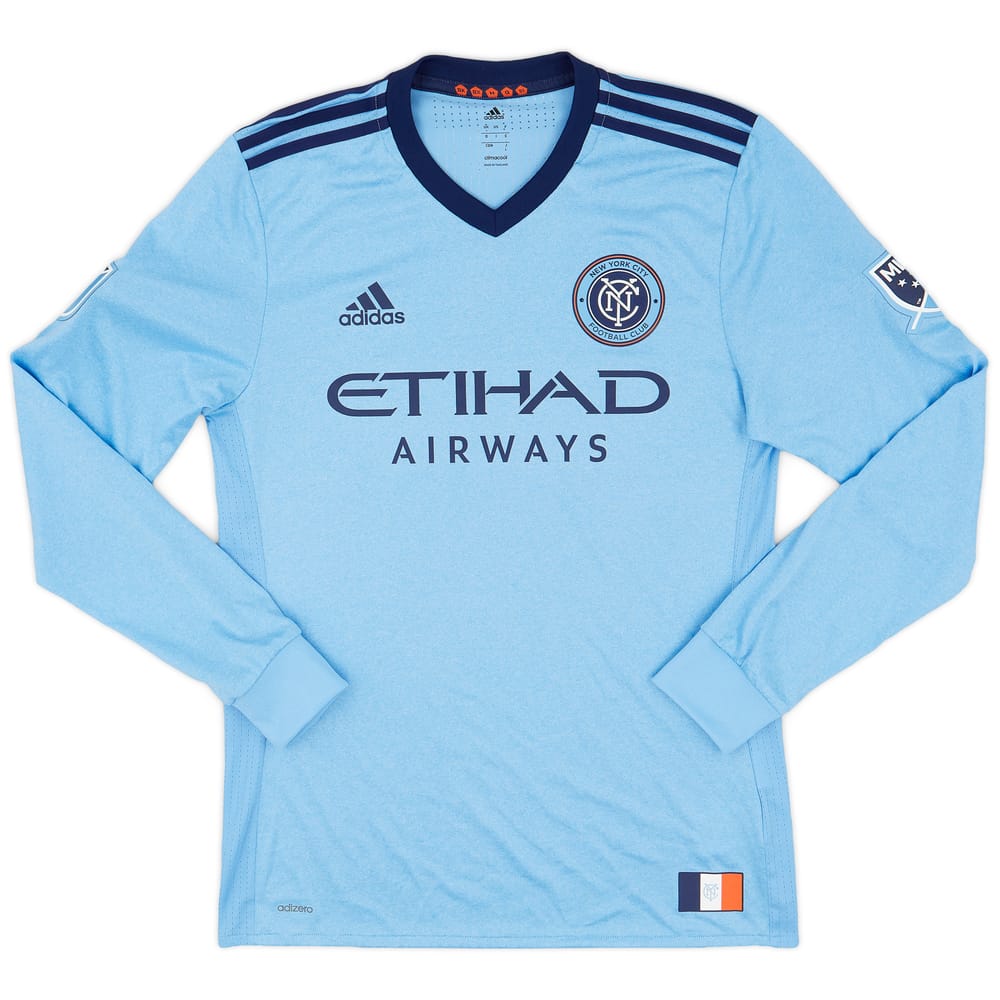 2017-18 New York City Authentic Home L/S Shirt - 10/10 - (L)