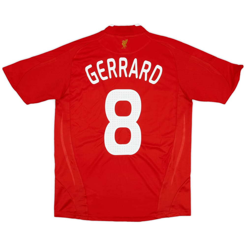 2008-10 Liverpool Home Shirt Gerrard #8 - 8/10 - (XL.Boys)